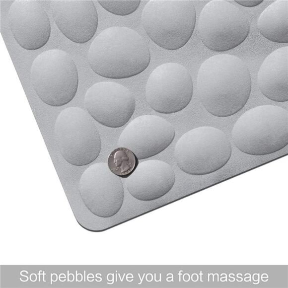 Non-Slip Bathtub Mat OTHWAY Soft Rubber Bathroom Bathmat with Strong Suction - Picture 5 of 14